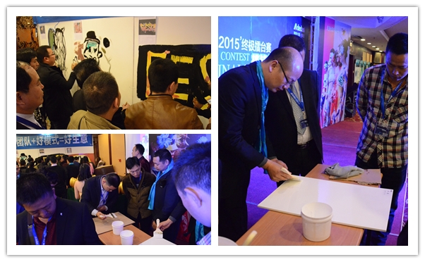 阿里大師水性木器漆現(xiàn)場涂鴉、刷板、高溫測試